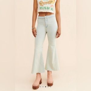 Free People Youthquake Crop Flare Jeans